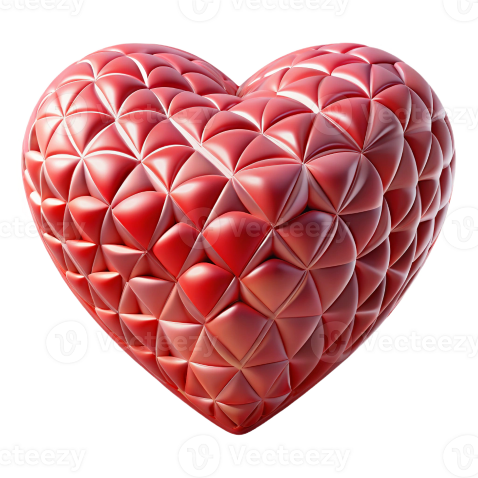 impressive classic A heart shape, filled with geometric patterns, abstract love genuine png