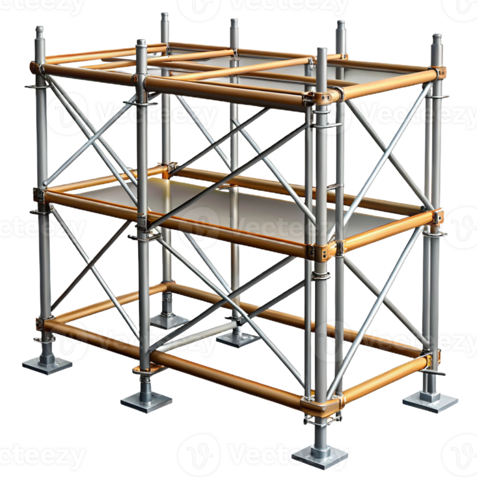 vibrant classic Scaffolding, metal, construction, authentic png
