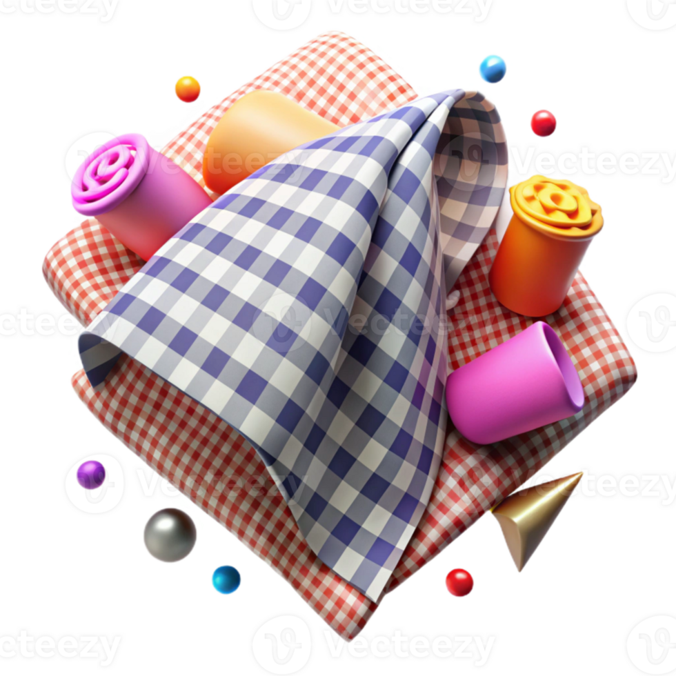 serene traditional Gingham Fabric Texture Checkered Design Cutout high quality png