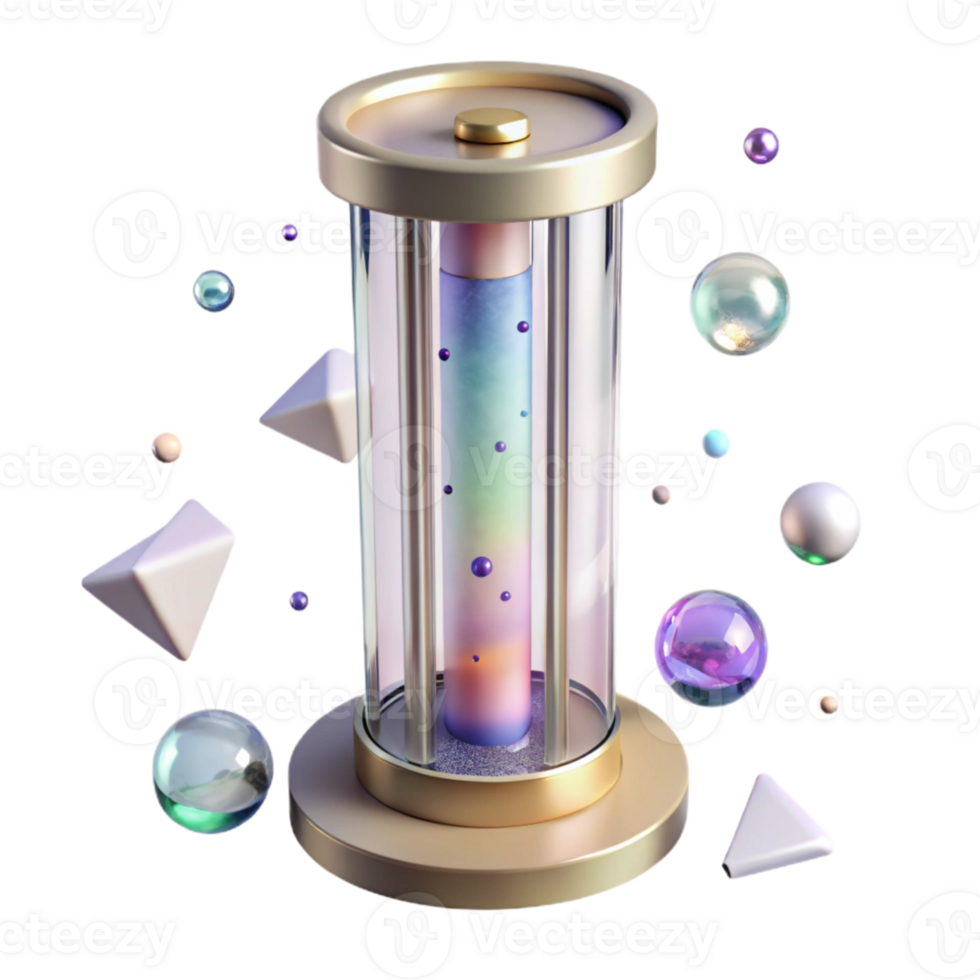 stunning traditional Glass Column Transparent Background Modern Interior Design authentic png