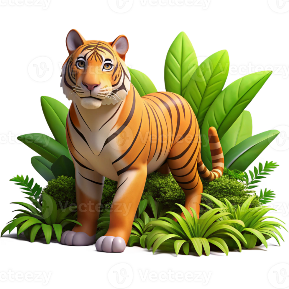 dramatic abstract A powerful tiger prowling through the jungle undergrowth, dappled sunlight creating dramatic lighting, depicted in a hyperrealistic style exclusive png