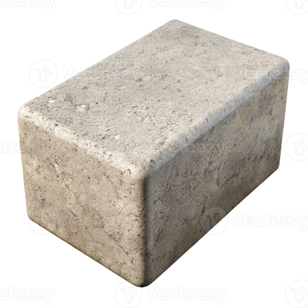 impressive artistic Concrete block, textured surface, detailed png