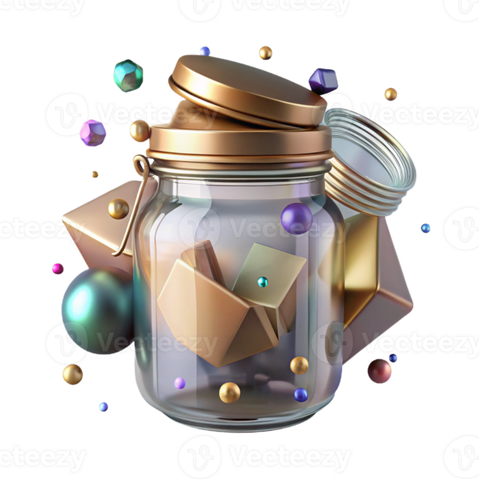 wonderful artistic Glass Jar Mason Jar Isolated Food Storage detailed png