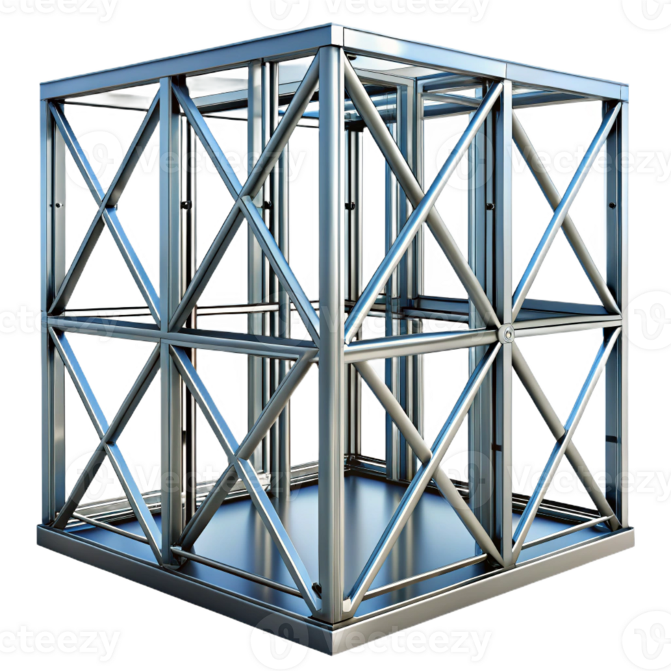 vibrant classic Skyscraper steel frame structural element high resolution png