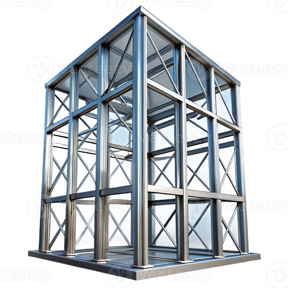wonderful creative Skyscraper steel frame structural element 4K png