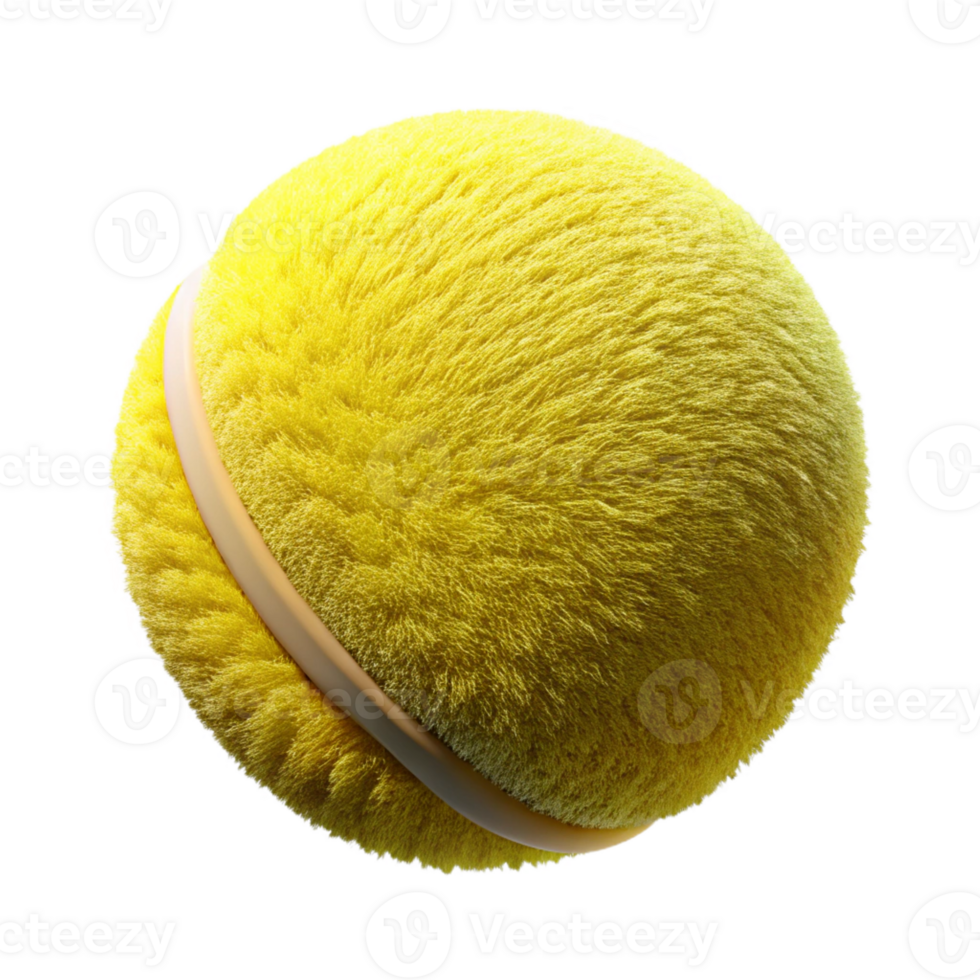 stunning rustic Tennis ball, bright yellow, fuzzy texture, exclusive png
