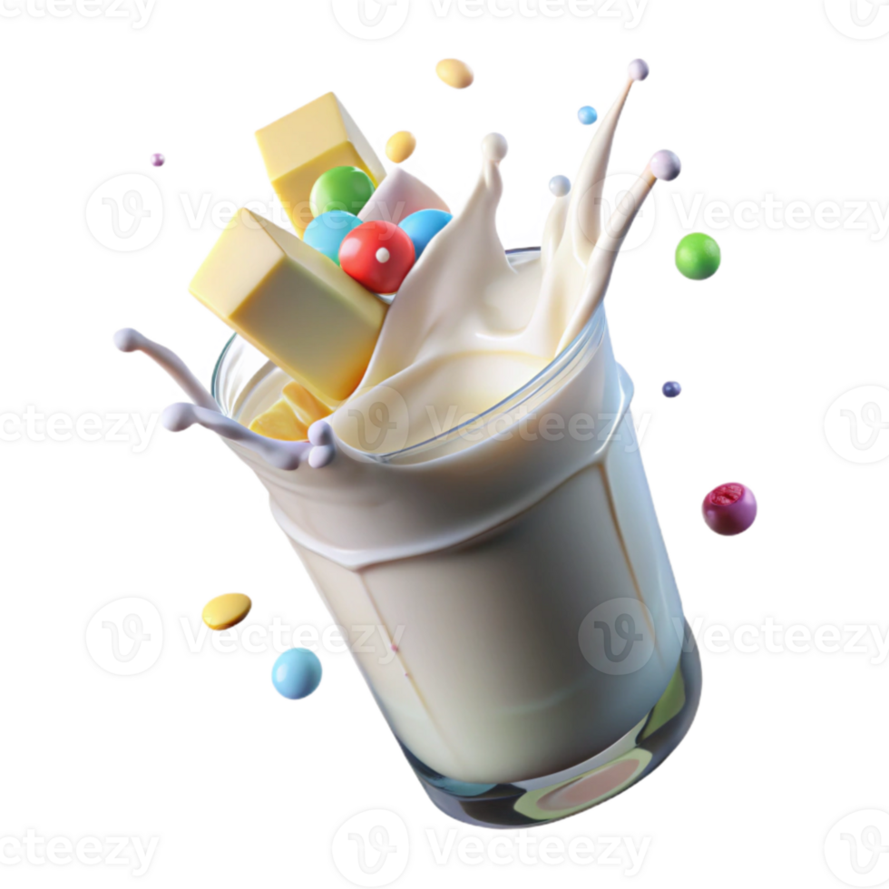 beautiful creative Glass of Milk Splash Isolated for Dairy Advertisements genuine png