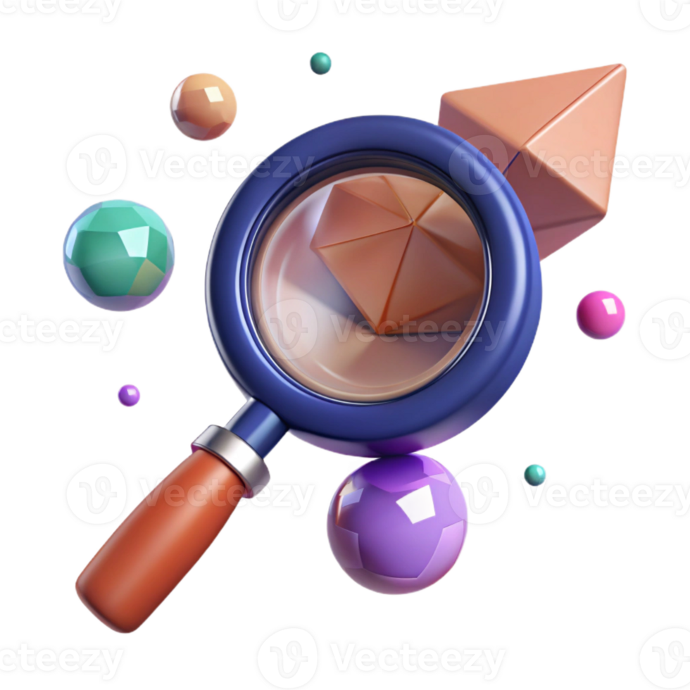 dramatic creative Glass Texture Magnifying Glass Isolated for Detective Design original png