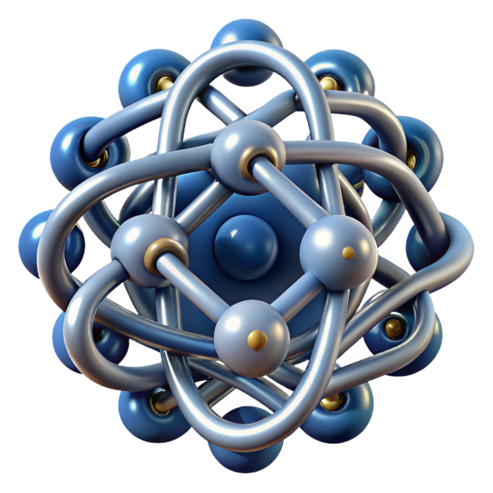 stunning abstract A complex network of interwoven lines and curves, resembling a circuit board, in a futuristic, technological style high quality png