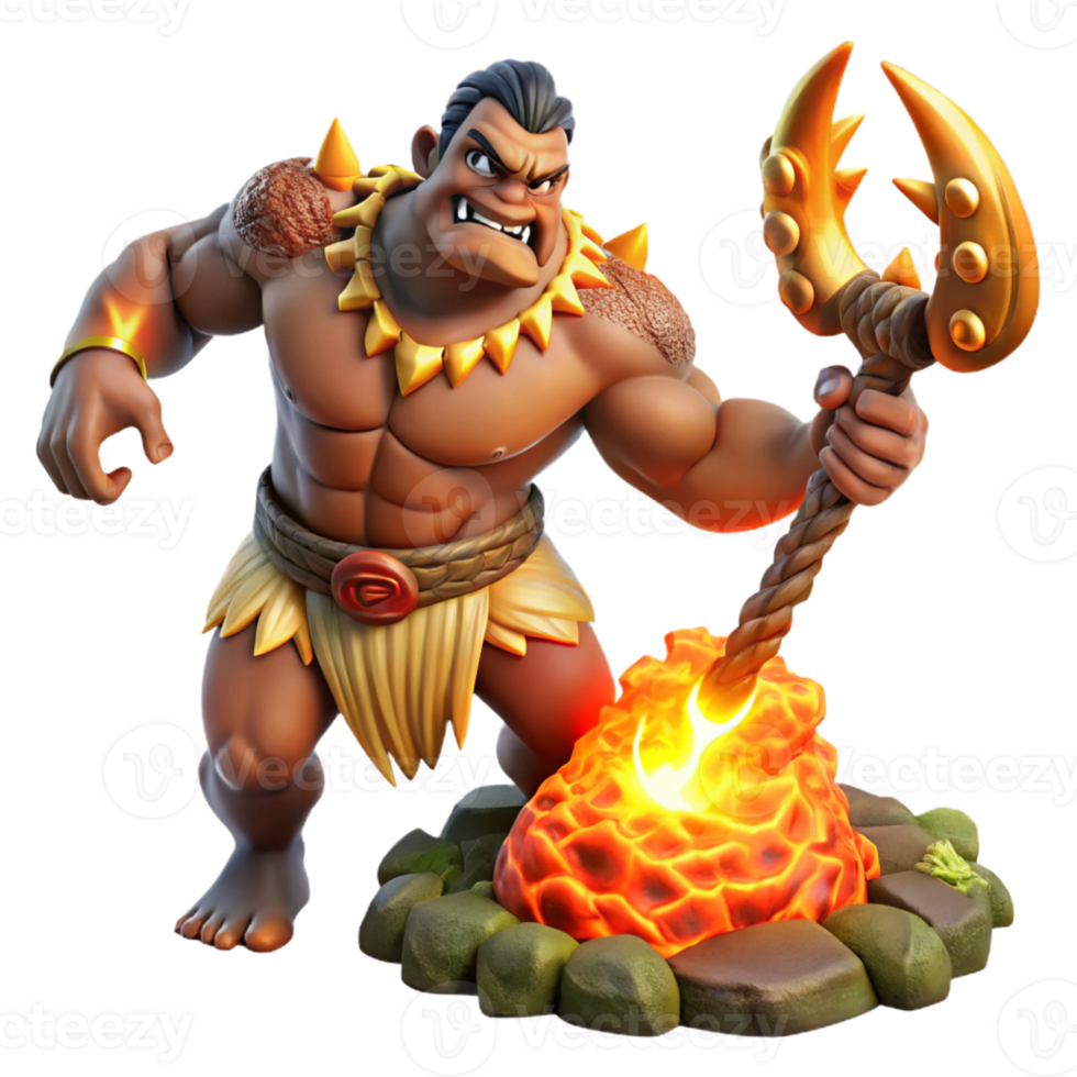 impressive minimalist A powerful Polynesian Maui, wielding his magical fishhook, battling a colossal lava monster under the vibrant light of a tropical sunset, Polynesian tattoo art style high quality png
