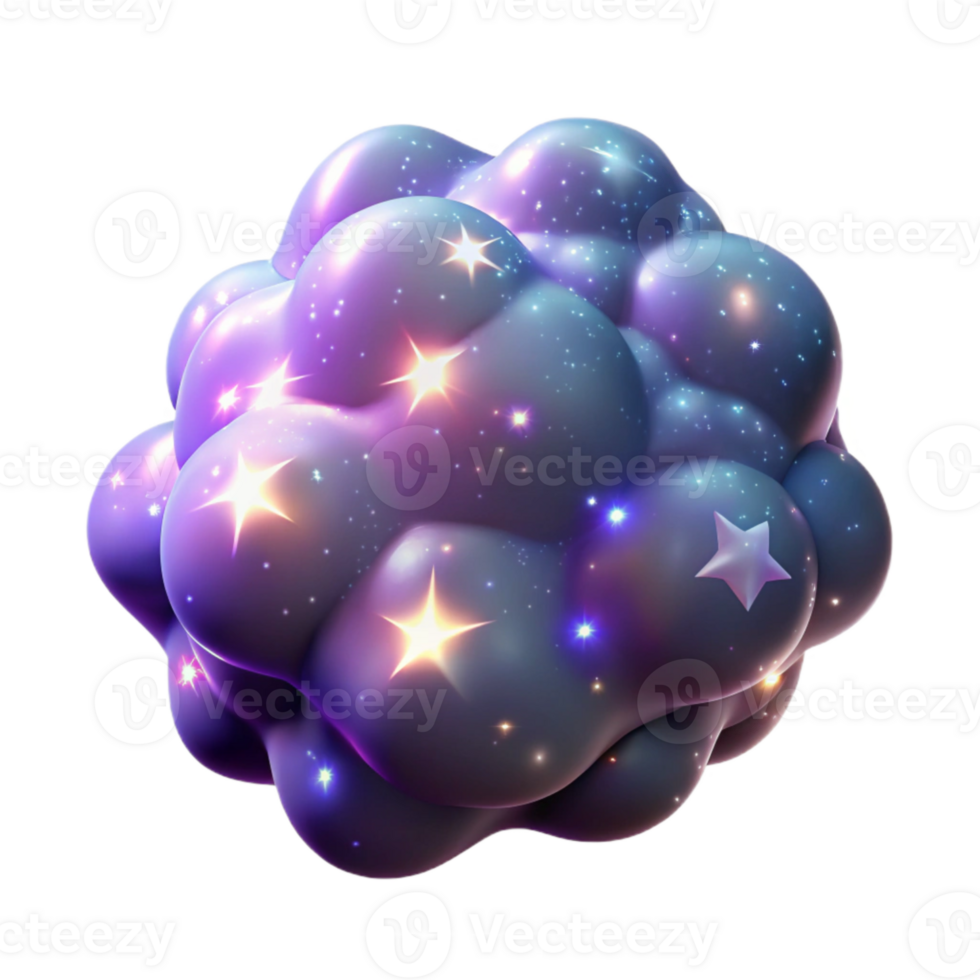 impressive classic Glowing Nebula with Stars Isolated for Digital Paintings premium png