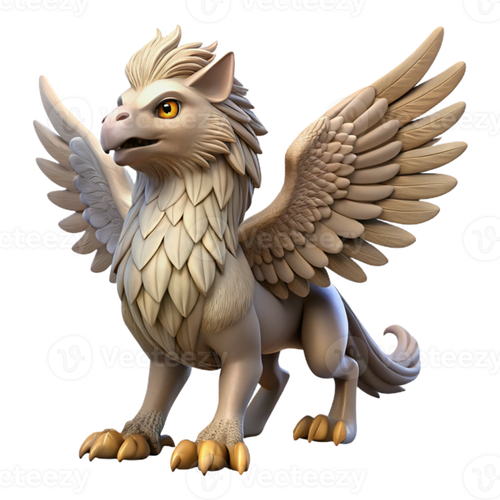 vibrant rustic A majestic griffin, wings outstretched, detailed feathers, sharp talons professional png