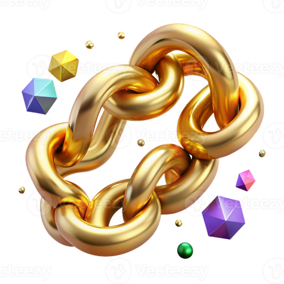 extraordinary abstract Gold Chain Rope Style Transparent for Men's Accessories premium png
