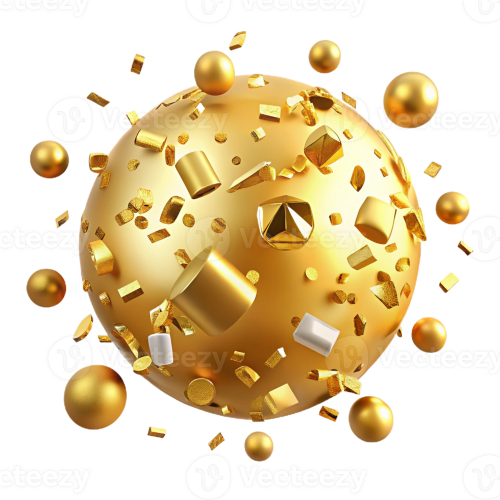 extraordinary abstract Gold Confetti Scatter Texture Isolated Festive genuine png