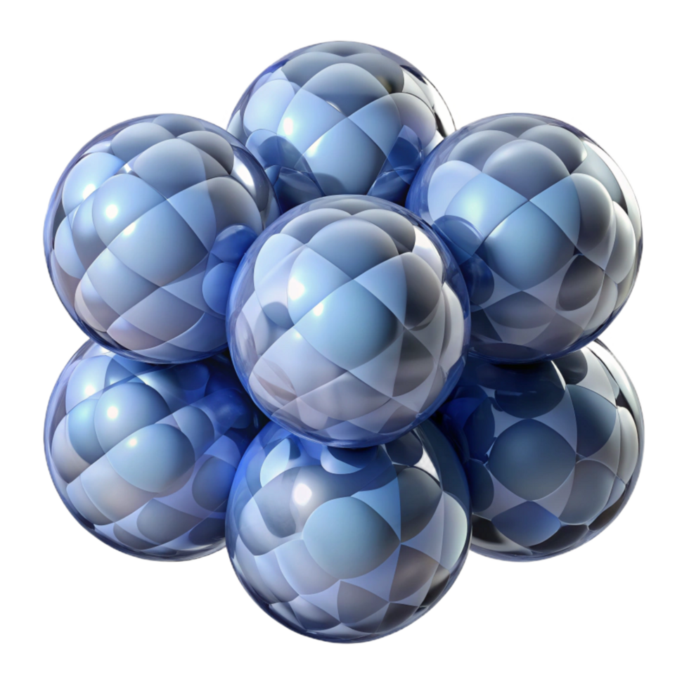 vibrant traditional A series of overlapping, transparent spheres, each containing a unique geometric pattern, in a cool, monochromatic color palette exclusive png