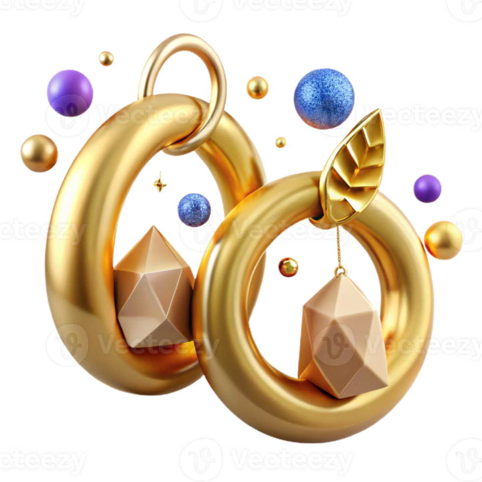wonderful contemporary Gold Earrings Hoop Design Transparent for Fashion Illustrations exclusive png