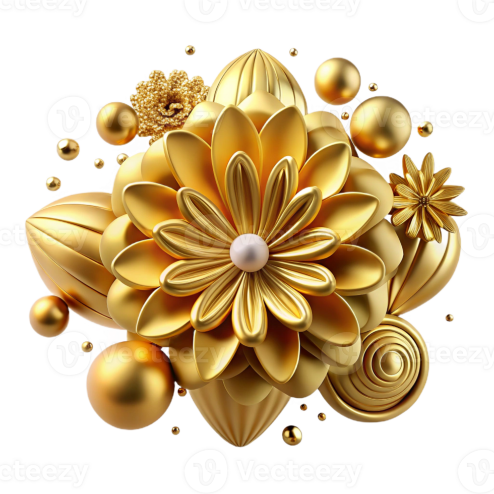 wonderful traditional Gold Embossed Floral Texture Isolated Pattern original png