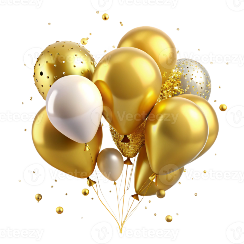magnificent minimalist Golden Anniversary Balloons Helium Filled Transparent authentic png