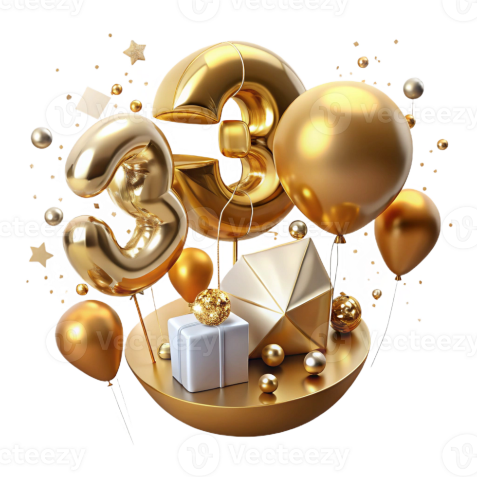wonderful minimalist Golden Anniversary Balloons Numbered Transparent exclusive png