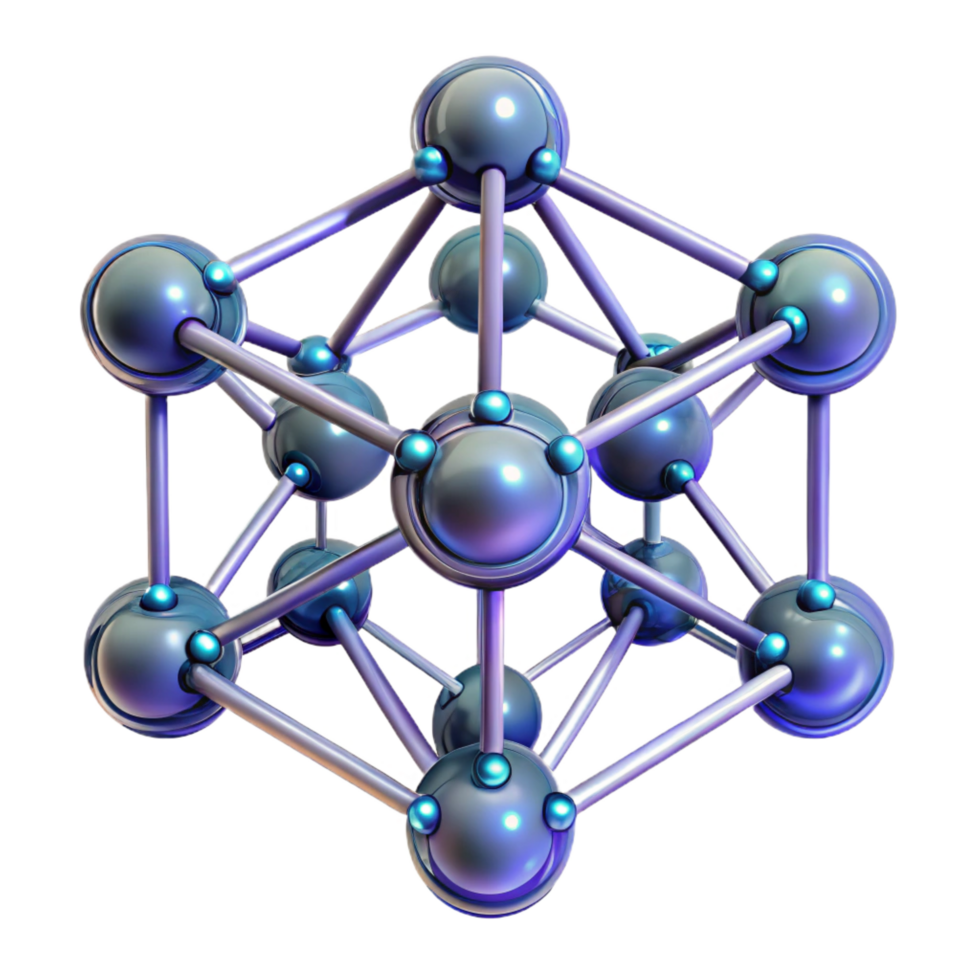 vibrant modern A complex network of interconnected nodes, with a cool, technological light, in a cyberpunk style high quality png