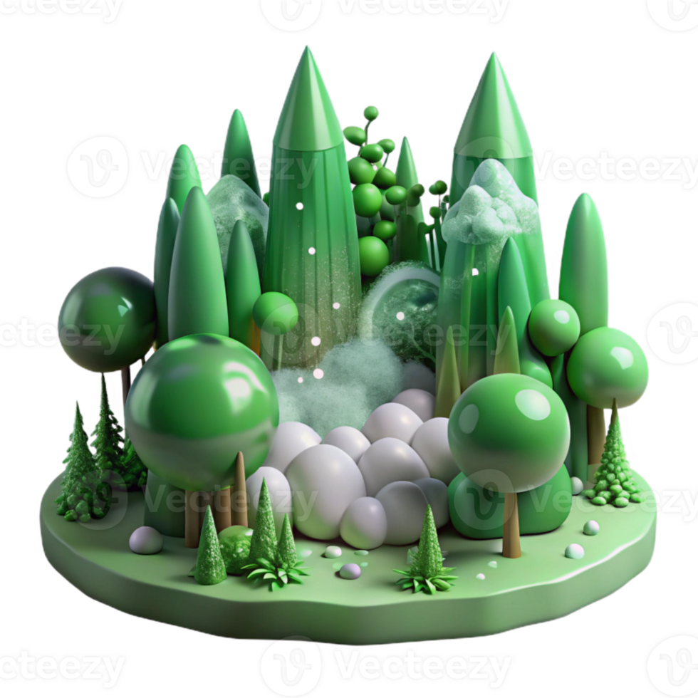 elegant classic Green Forest Fog Mist Transparent for Atmospheric Design professional png