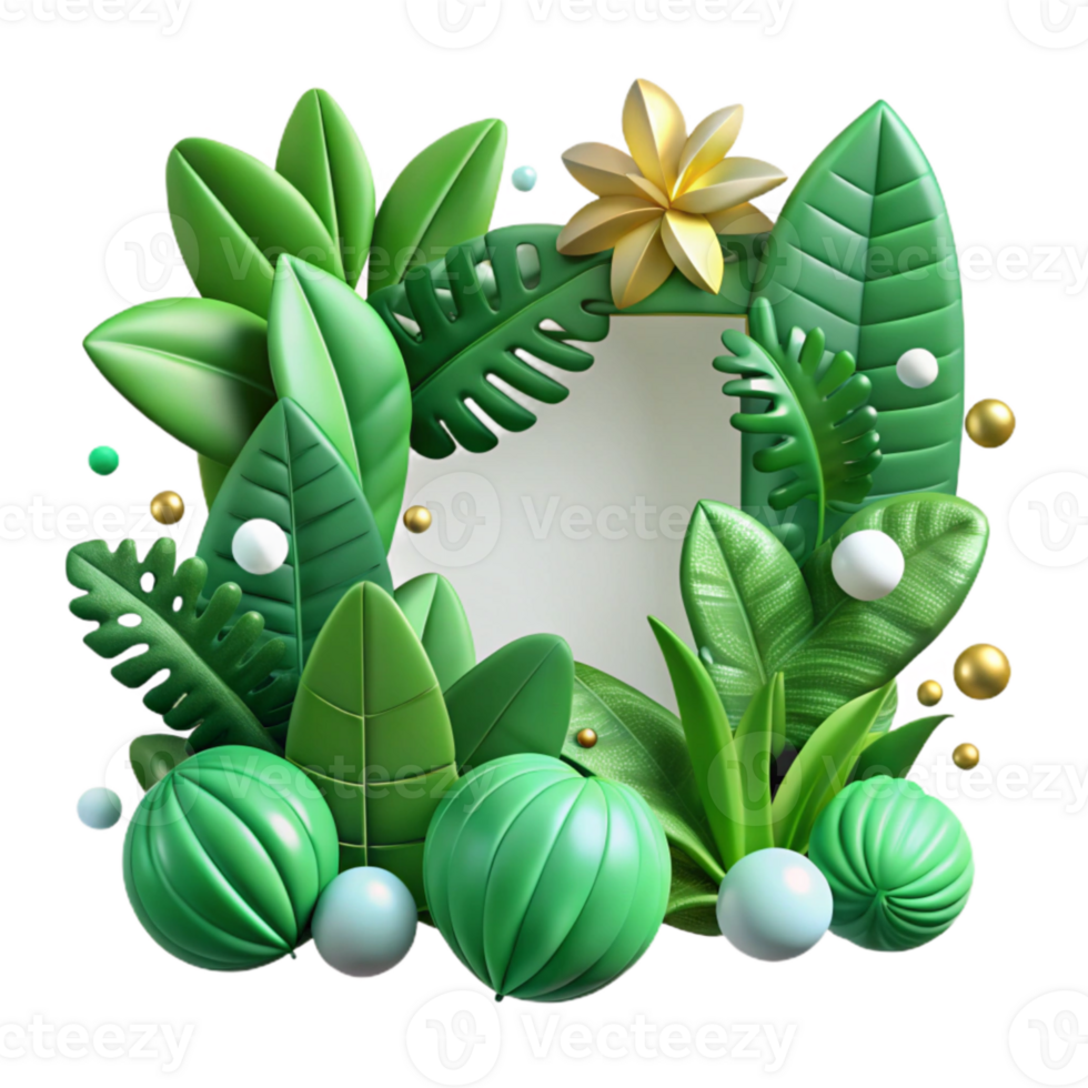 extraordinary artistic Green Forest Leaves Border Transparent for Frame Design original png