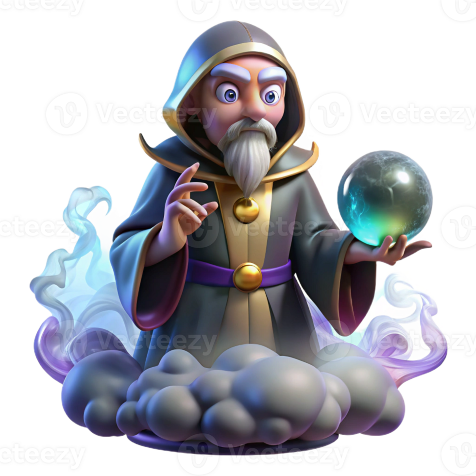serene abstract A wise oracle gazing into a crystal ball, surrounded by swirling mists, mystical lighting, fantasy art style detailed png