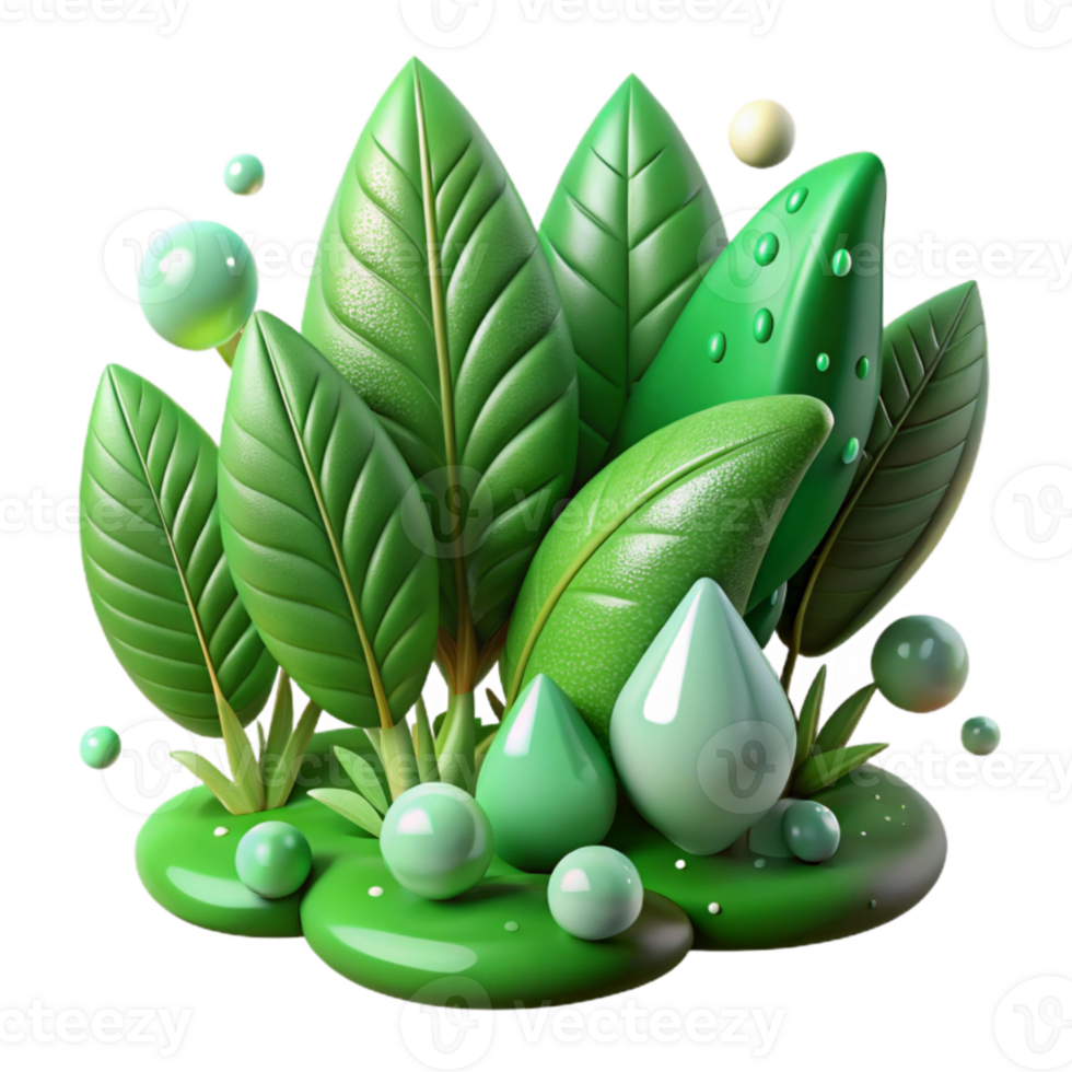 impressive classic Green Forest Leaves Dew Drops Cutout for Freshness exclusive png