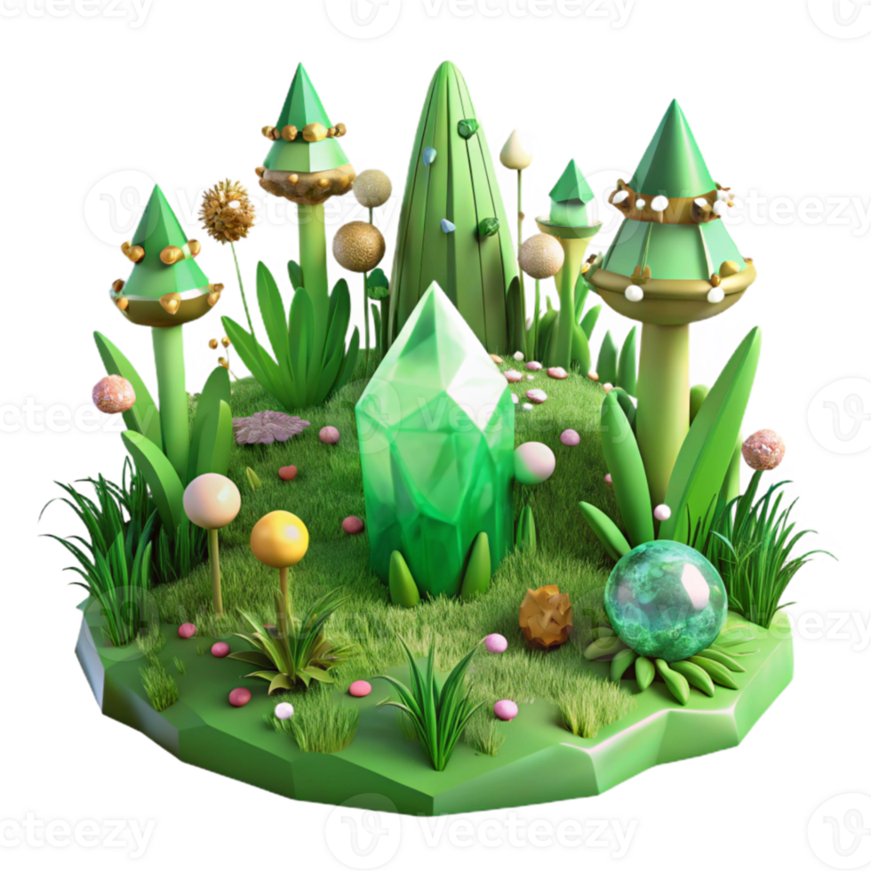 stunning rustic Green Forest Meadow Wildflowers Cutout exclusive png