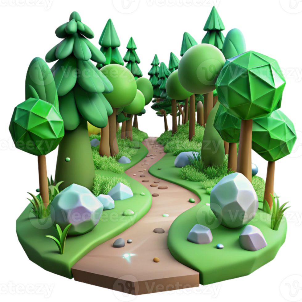 stunning rustic Green Forest Path Isolated for Nature Projects png