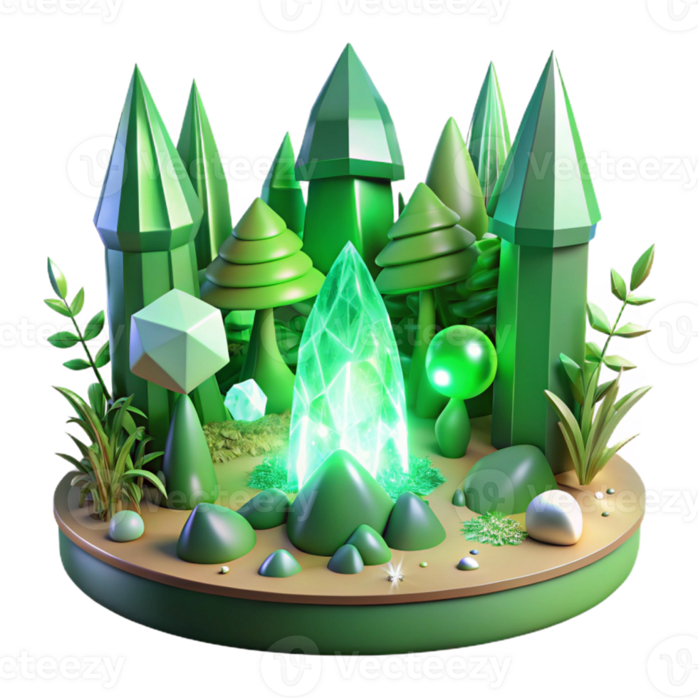 magnificent traditional Green Forest Sunlight Beams Cutout for Magical Scenes premium png