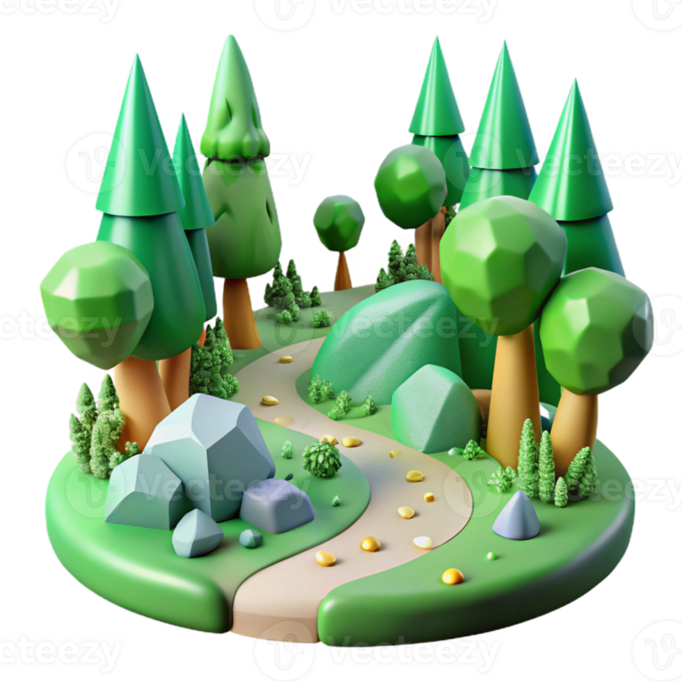 dramatic rustic Green Forest Trail Transparent for Hiking Themes original png
