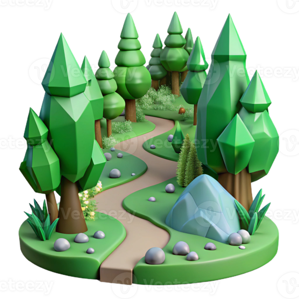 beautiful abstract Green Forest Trail Transparent for Hiking Themes high resolution png