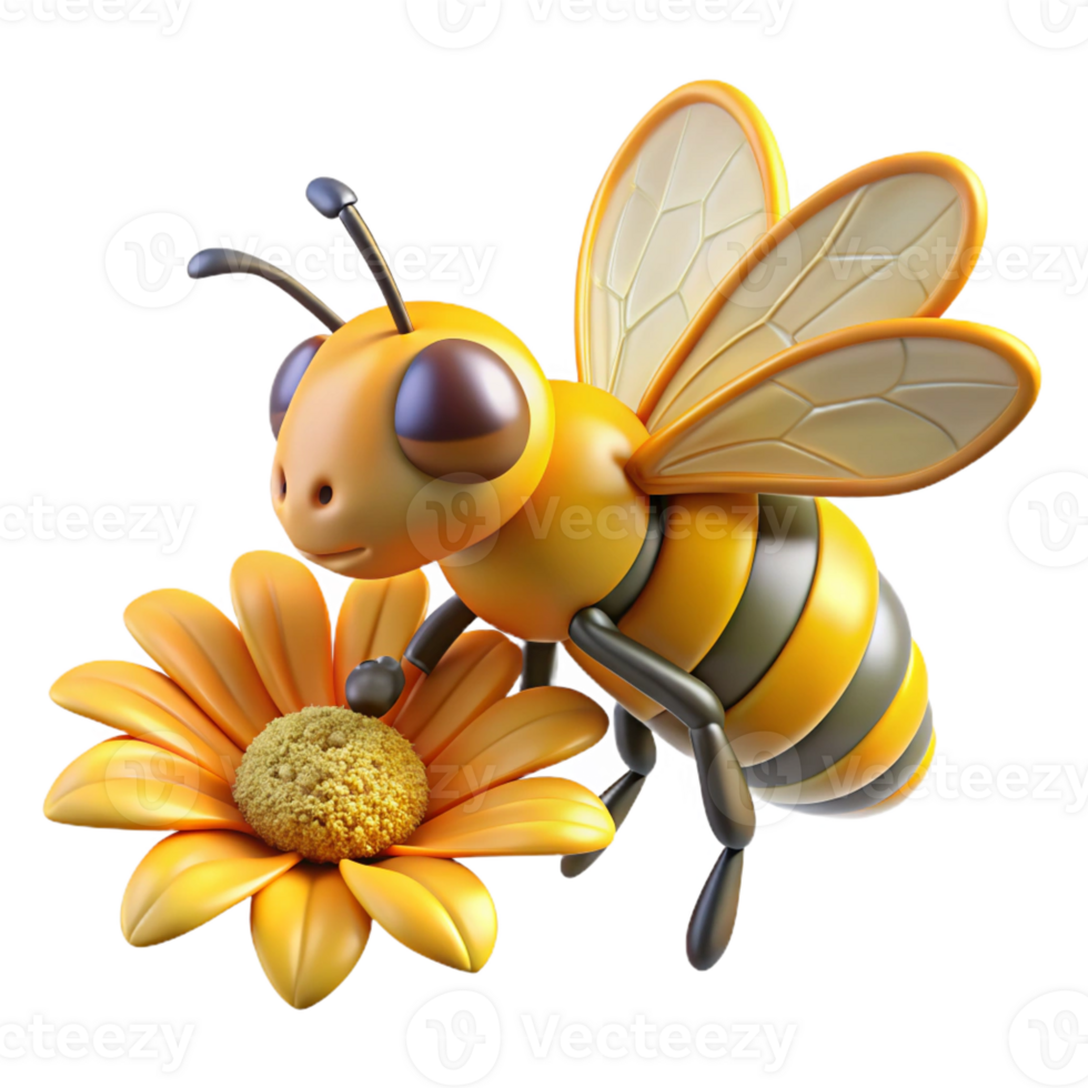 vibrant vintage A close-up of a bee collecting pollen from a flower, vibrant colors, macro photography style professional png