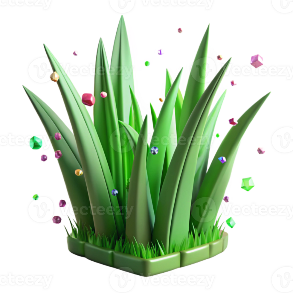 beautiful creative Green Grass Blades Transparent for Botanical Art high quality png