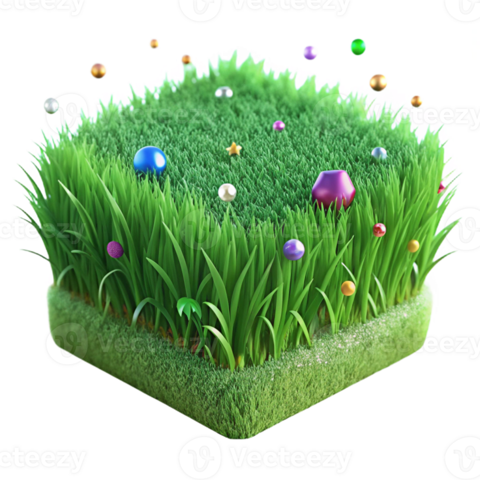 elegant minimalist Green Grass Nature Texture Transparent for Landscaping original png