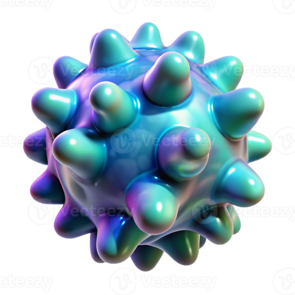 stunning contemporary A pulsating, organic form, resembling a living cell, with iridescent textures and bioluminescent accents genuine png