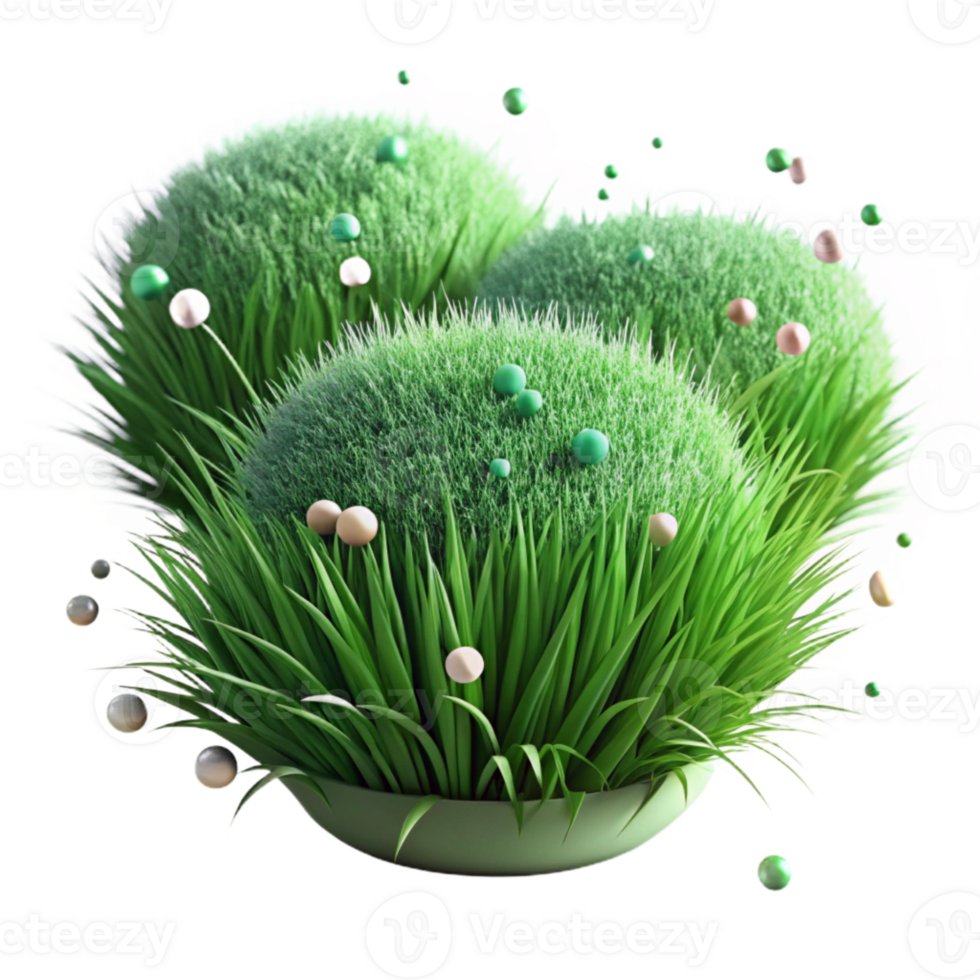 dramatic rustic Green Grass Tufts Isolated for Garden Design Projects png