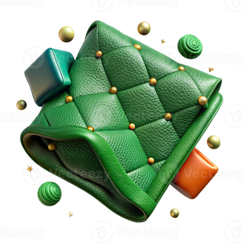serene creative Green Leather Texture Cutout for Automotive Design genuine png