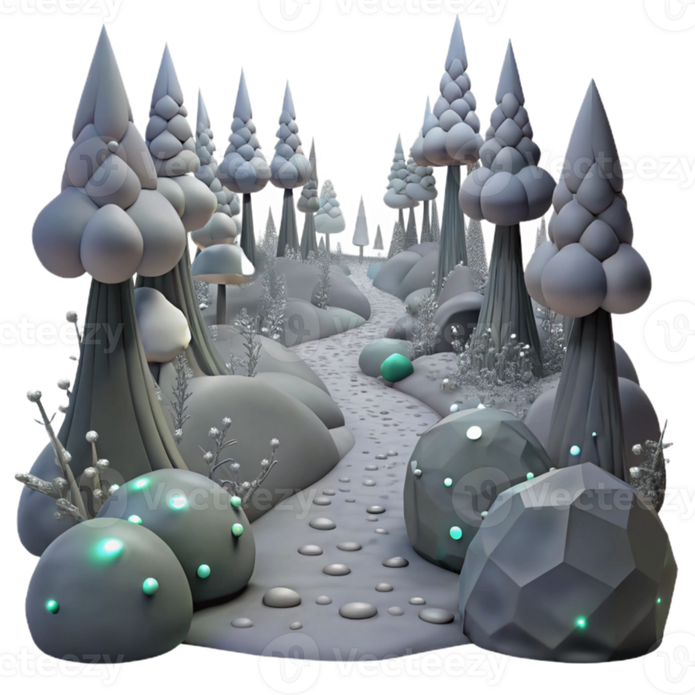 extraordinary rustic Grey Foggy Forest with Path Isolated for Nature Designs png