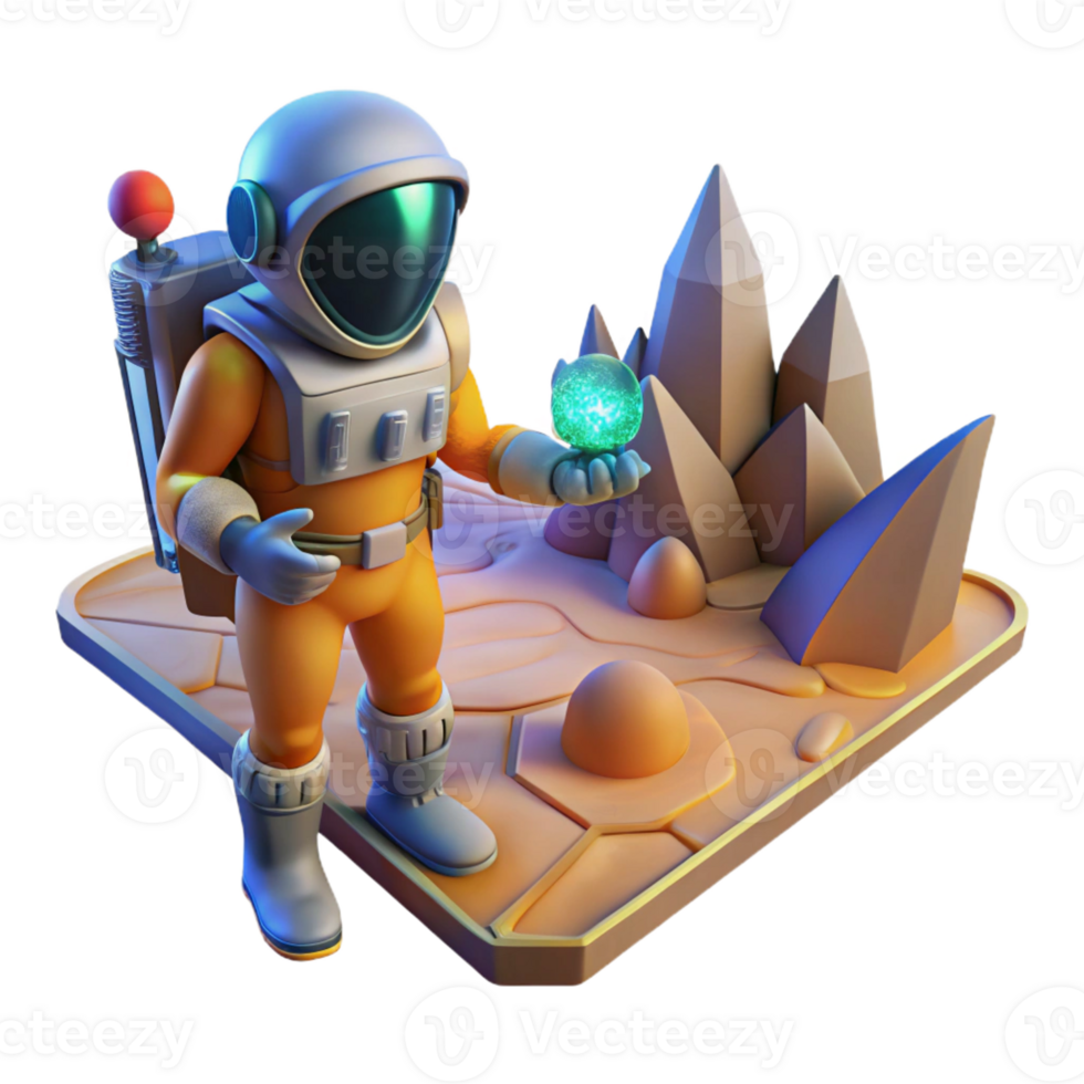 impressive vintage A lone astronaut exploring a desolate, alien landscape with a holographic map, harsh, contrasting lighting, science fiction style detailed png
