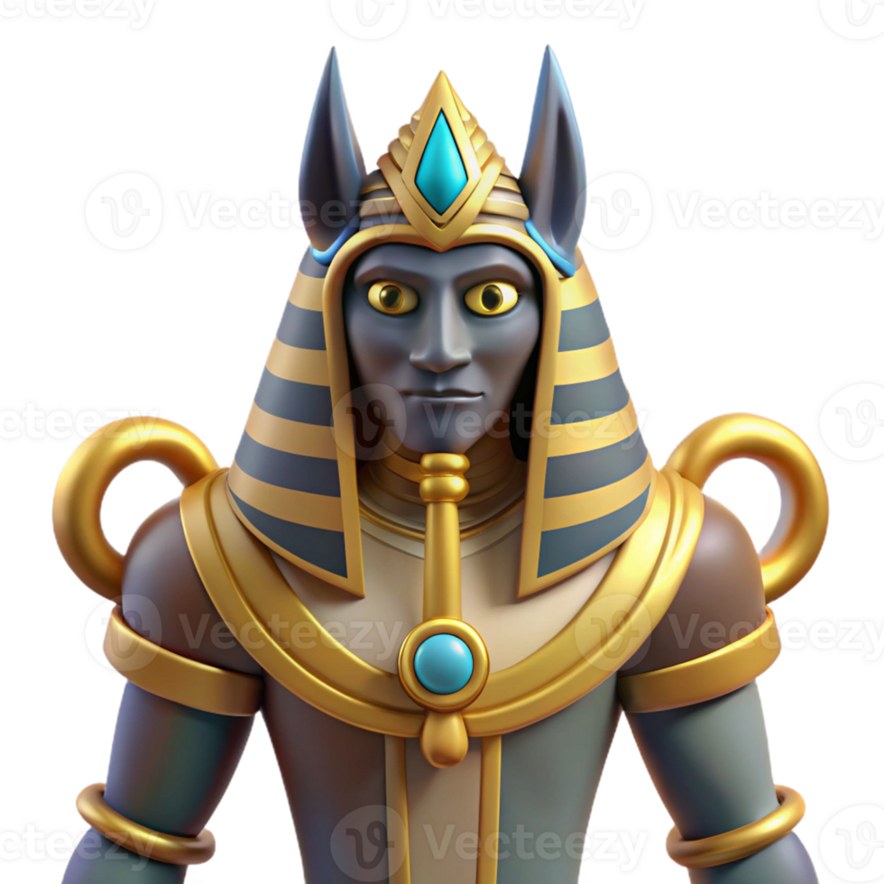 vibrant modern Osiris, Egyptian god of the underworld, resurrected, genuine png