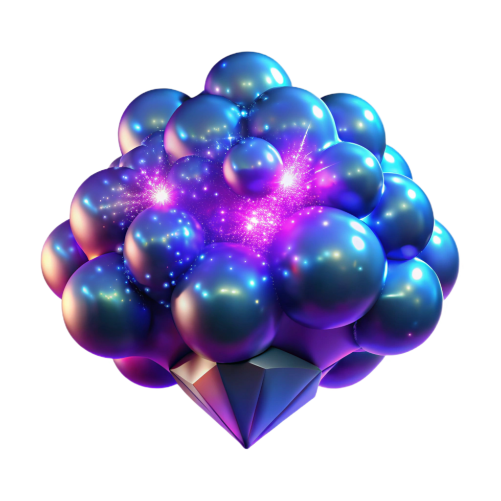 magnificent abstract A cloud of vibrant, jewel-toned particles, illuminated by a single, intense beam of light, in a futuristic style 4K png