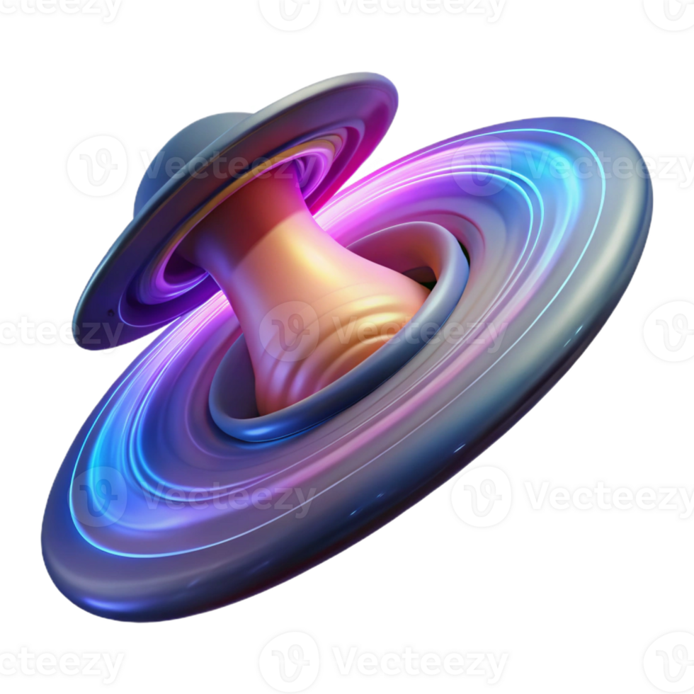 beautiful traditional A spaceship enters a wormhole, swirling colors and light surround it, dramatic lighting, abstract style premium png