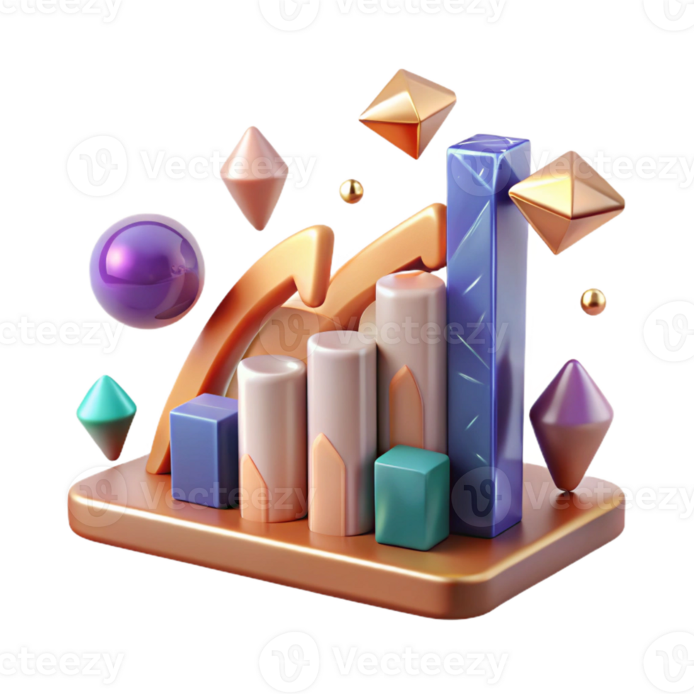 dramatic traditional Growth Chart Upward Trend Cutout for Investment Reports authentic png