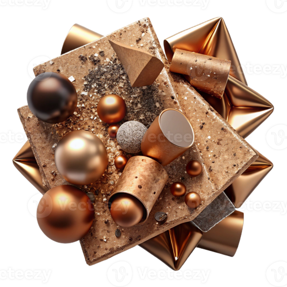 elegant classic Grunge Bronze Foil Texture Cutout for Scrapbooking exclusive png