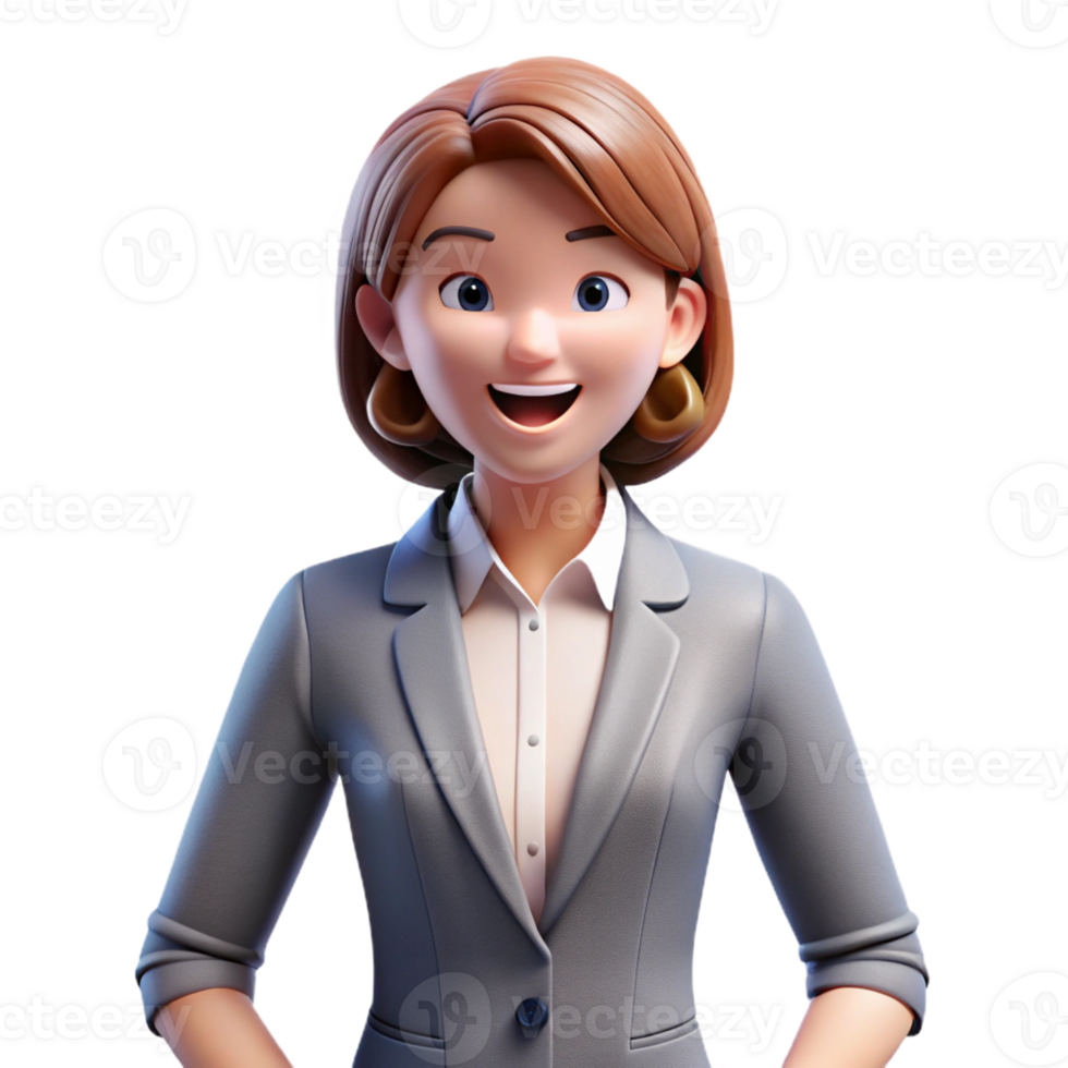 magnificent vintage Smiling businesswoman in a pantsuit, genuine png