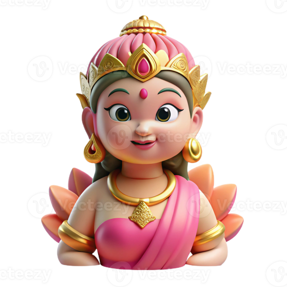 wonderful modern Lakshmi, Hindu goddess of wealth, prosperous, high resolution png