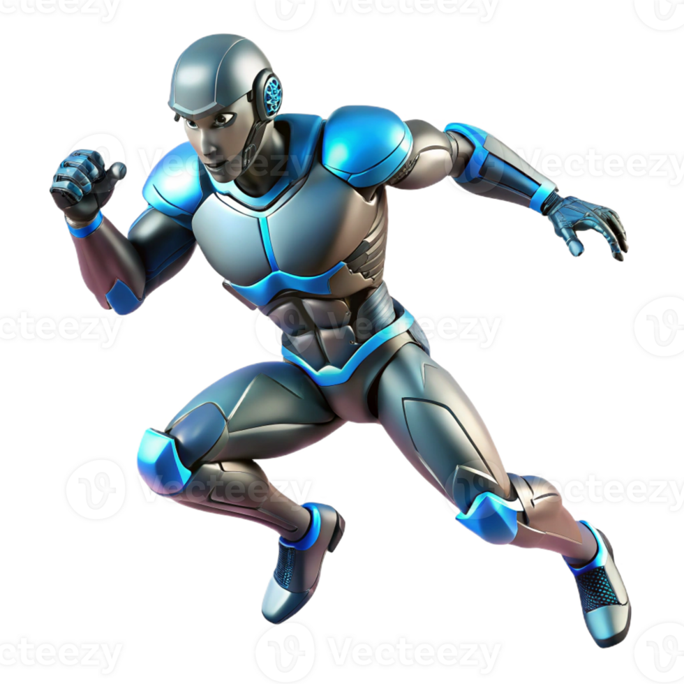 serene contemporary A futuristic exoskeleton enhancing human strength and agility, dynamic pose, action movie style authentic png