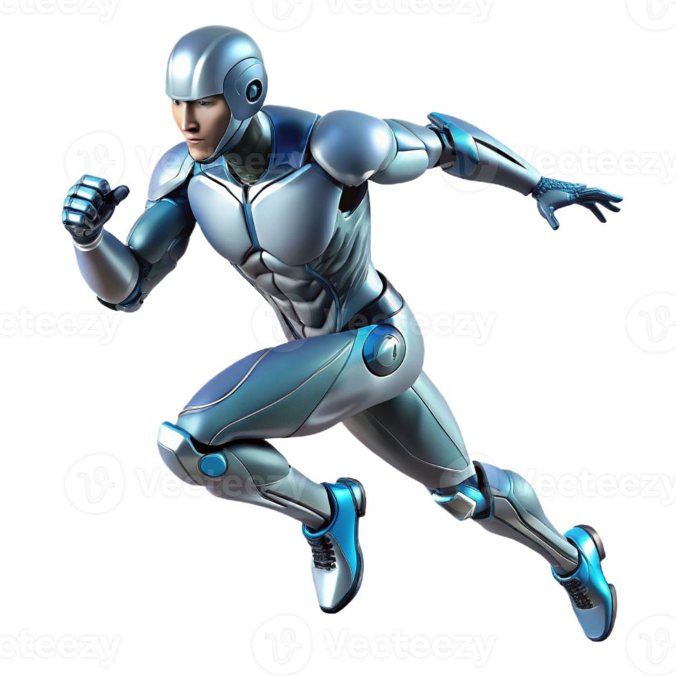magnificent rustic A futuristic exoskeleton enhancing human strength and agility, dynamic pose, action movie style high resolution png
